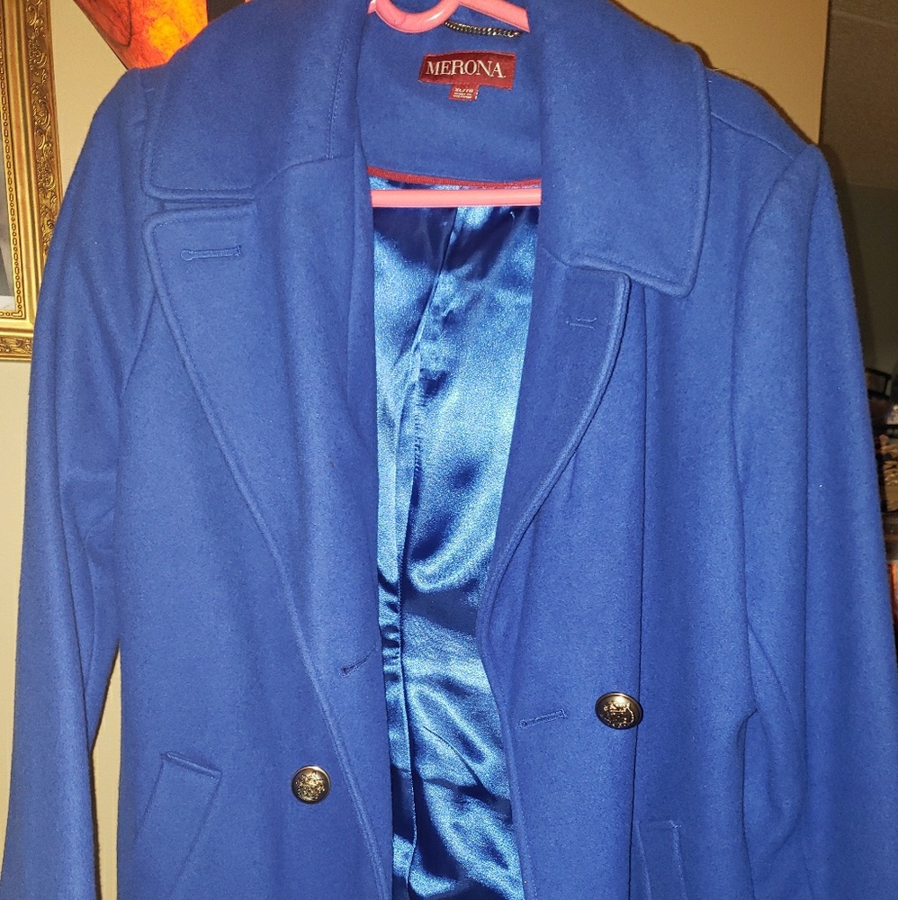 Merona Blue peacoat XL